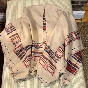 Size small tan red and blue shrug